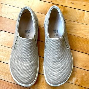 Birkenstock Oswego canvas/suede slip-on sneaker in sandcastle